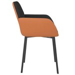 vidaXL Chaises à manger lot de 2 noir tissu et similicuir