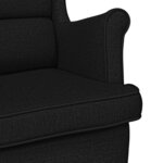vidaXL Chaise à bascule noir 74x90x102 cm tissu