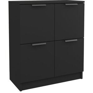 vidaXL Buffet noir 60x30x70 cm bois d'ingénierie