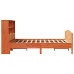 vidaXL Lit bibliothèque sans matelas cire marron 120x200 cm pin massif