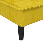 vidaXL Chaise longue jaune velours