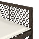 vidaXL Ensemble à manger de jardin et coussins 17 Pièces marron rotin
