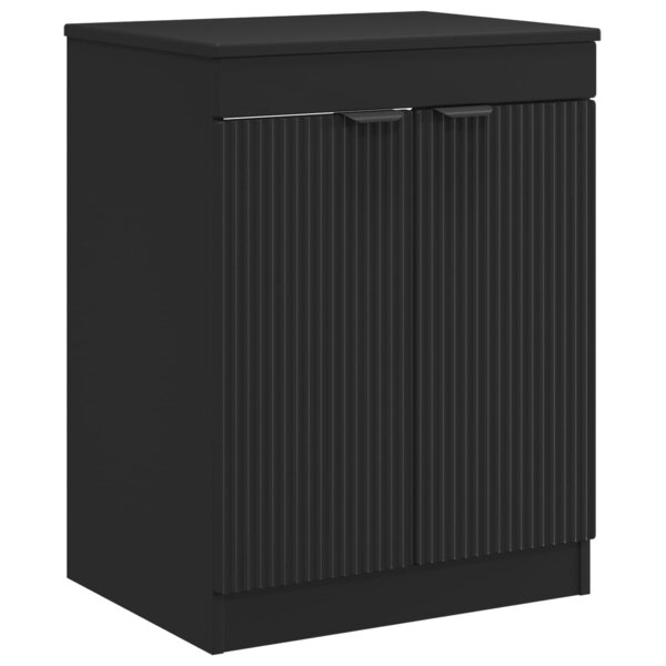 vidaXL Armoire de salle de bain Noir 54 x 41 x 70 cm Bois d'ingénierie
