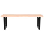 vidaXL Étagère de vasque murale acier et bois de chêne massif