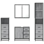 vidaXL Ensemble de meubles de salle de bain 4 Pièces sonoma gris