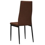 vidaXL Chaises à manger lot de 4 marron tissu