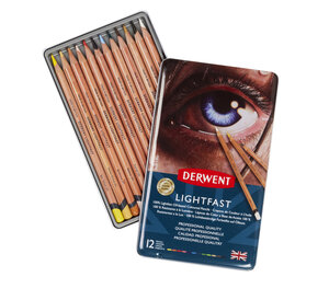 Crayons de couleur Derwent LightFast Boite x12