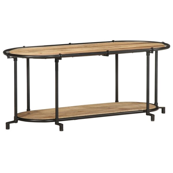 vidaXL Meuble TV 100x42x40 cm bois massif de manguier brut