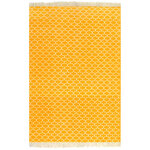 vidaXL Tapis Kilim Coton 160 x 230 cm avec motif Jaune