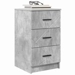 vidaXL Cabinet de chevet Gris béton 38 x 38 x 66 cm Bois d'ingénierie