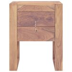 vidaXL Table de chevet 40 x 30 x 50 cm Bois de teck solide