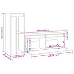 vidaXL Meubles TV 2 Pièces Marron miel Bois massif de pin