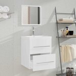 vidaXL Armoire de salle de bain avec miroir Blanc 41x38 5x48 cm