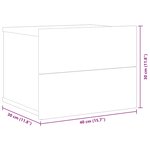 vidaXL Table de chevet Blanc 40x30x30 cm Bois d'ingénierie