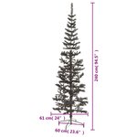 vidaXL Sapin de Noël étroit Noir 240 cm