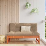 vidaXL Sofa de jardin milieu Pin massif Brun Ciré