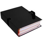 Chemise Dos Extensible Papier 24x32cm - Filmée Par 5 - Noir - X 25 - Exacompta