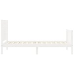 vidaXL Cadre de lit sans matelas blanc 90x200 cm bois de pin massif