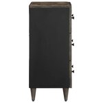 vidaXL Buffet gris clair 60x33 5x75 cm bois de manguier massif