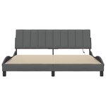 vidaXL Cadre de lit sans matelas gris foncé 180x200 cm tissu
