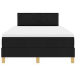 vidaXL Lit avec sommier et matelas & LED noir 120x200 cm en tissu