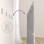 vidaXL Tête de lit avec armoires Gris béton Bois d'ingénierie