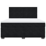 vidaXL Sommier à lattes de lit avec matelas Noir 180x200 cm Velours