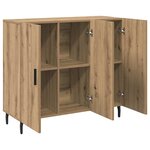 vidaXL Buffet Marron 90 x 34 x 80 cm Bois d'ingénierie