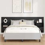 vidaXL Tête de lit avec armoire 3 Pièces Chêne noir Bois d'ingénierie
