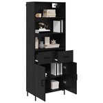 vidaXL Haut Armoire Chêne noir 69 5 x 34 x 180 cm Bois d'ingénierie