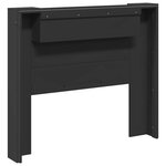 vidaXL Tête de lit Noir 120 x 16 5 x 103 5 cm Bois d'ingénierie