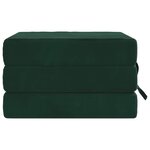 vidaXL Canapé-lit pliable 75 x 67 x 45 cm Vert foncé