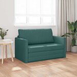 vidaXL Canapé-Lit Vert foncé 124 x 71 x 78 cm tissu