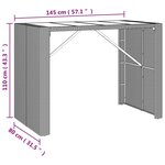 vidaXL Ensemble de bar jardin 7 Pièces gris poly rotin/bois massif acacia