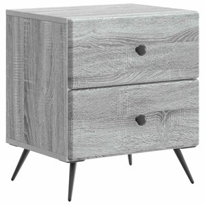 vidaXL Cabinet de chevet avec tiroir Sonoma gris 43 x 34 5 x 47 5 cm