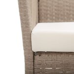 vidaXL Fauteuils de jardin avec coussins 2 Pièces Beige Résine tressée