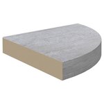 vidaXL Étagères d'angle murales 4 Pièces Gris béton 25x25x3 8 cm MDF