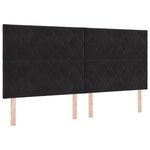 vidaXL Lit à Ressorts avec Matelas LED Noir 200 x 200 cm Velours