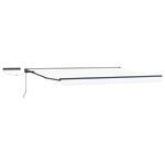 vidaXL Auvent rétractable électrique Blanc et anthracite 4 5 × 3 m