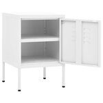 vidaXL Table de chevet Blanc 35x35x51 cm Acier