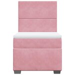 vidaXL Sommier à lattes de lit et matelas Rose 80x200 cm Velours