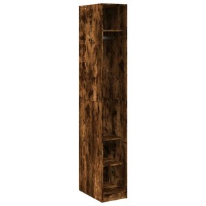 vidaXL Garde-robe chêne fumé 30x50x200 cm bois d'ingénierie