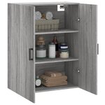 vidaXL Armoire murale sonoma gris 69 5x34x90 cm