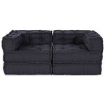 vidaXL Unité de canapé modulaire 2 Pièces Anthracite 140 x 70 x 56 cm