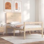 vidaXL Lit pour personne âgée et tête de lit 100x200 cm bois massif
