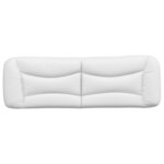 vidaXL Coussin de tête de lit blanc 160 cm similicuir