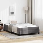 vidaXL Lit avec matelas Gris 120 x 200 cm Faux cuir