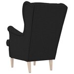 vidaXL Fauteuil noir 74x84x100 cm tissu