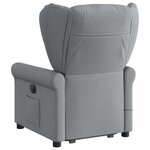 vidaXL Fauteuil de massage inclinable Gris clair Tissu