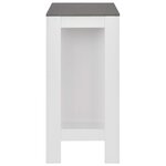 vidaXL Table de bar avec étagère Blanc 110x50x103 cm